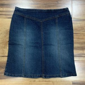 Tommy Hilfiger Denim Skirt Blue Jean Pencil Short Y2K Womens 10 Cotton Blend